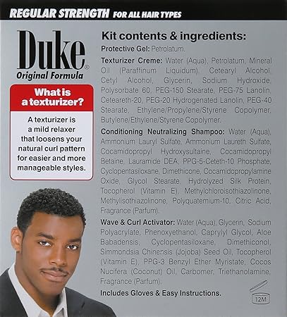 Duke Original Formula Texturizing Creme Kit For Men Regular Strength - Elevate Styles