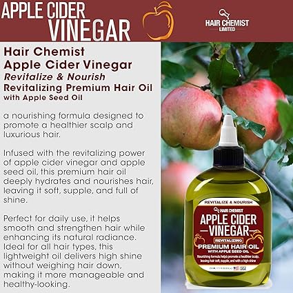 Hair Chemist Apple Cider Vinegar Revitalizing Premium Hair Oil 7.1 oz - Elevate Styles