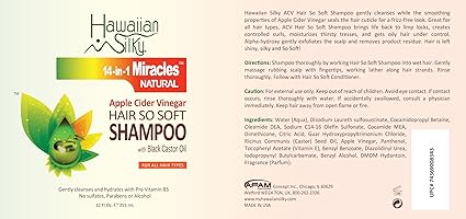 Hawaiian Silky 14-in-1 Miracles ACV & Charcoal Activated Conditioner 12 fl. oz. - Elevate Styles