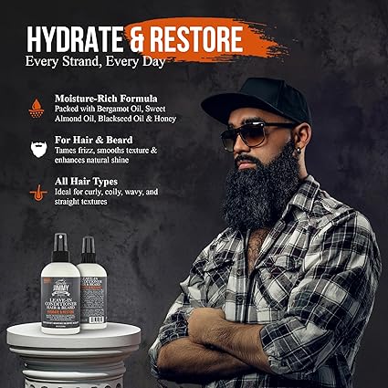 Uncle Jimmy Leave-In Conditioner 8oz - Elevate Styles