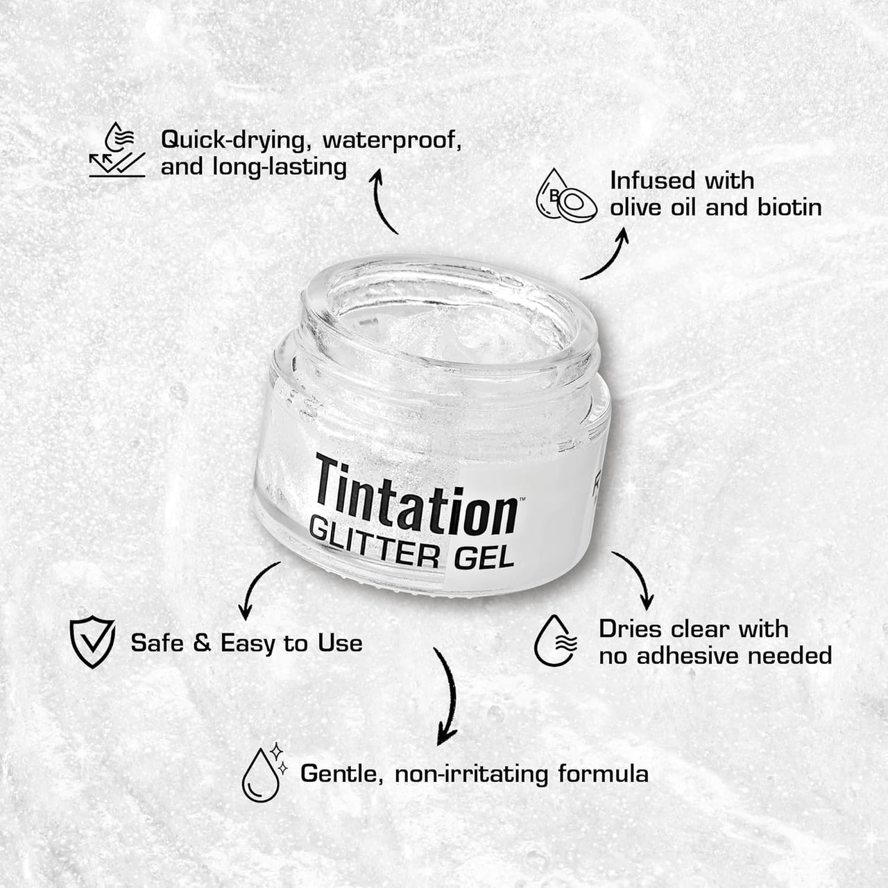 Kiss Tintation Glitter Gel Silver 1.01 oz. - Elevate Styles
