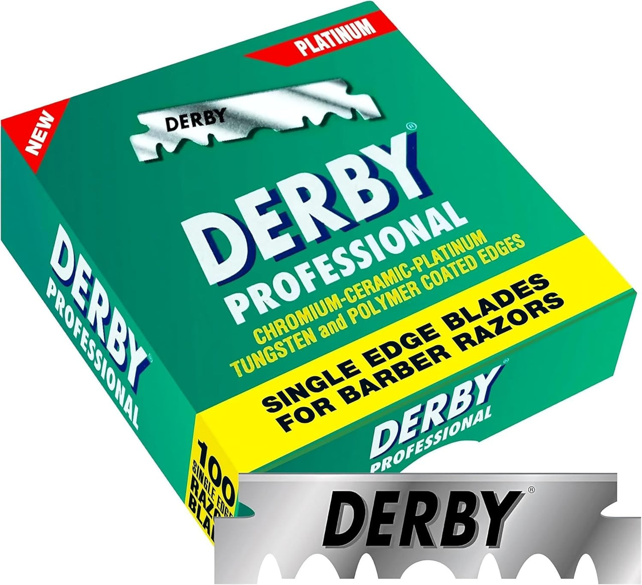Derby Professional Single Edge Razor Blades 100 Count
