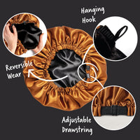 Thumbnail for RED by Kiss Adjustable Ultra Silky Satin Bonnet X-Large Brown (HQ220)