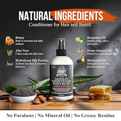 Uncle Jimmy Leave-In Conditioner 8oz - Elevate Styles