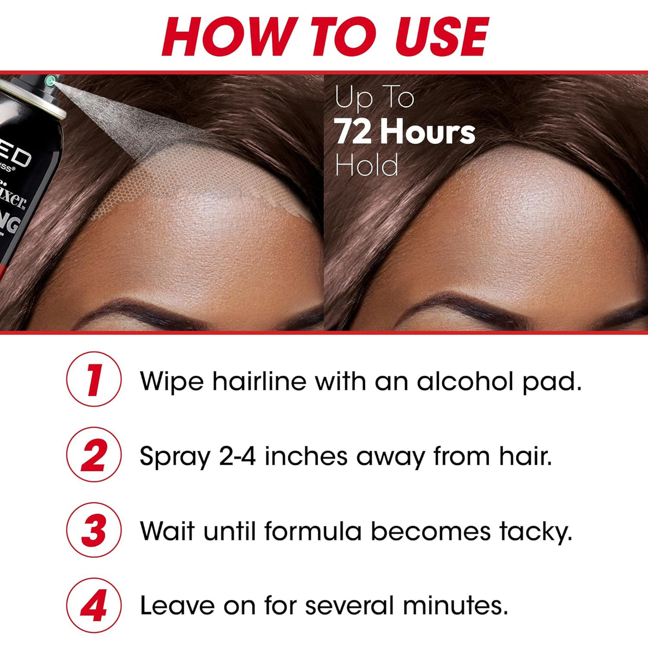 Red by Kiss Styler Fixer Melting Lace Melt Spray Ultimate Hold 2.7 fl. oz. - Elevate Styles