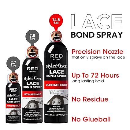 RED by KISS Styler Fixer Lace Bond Spray Ultimate Hold 14.8 fl. oz. - Elevate Styles
