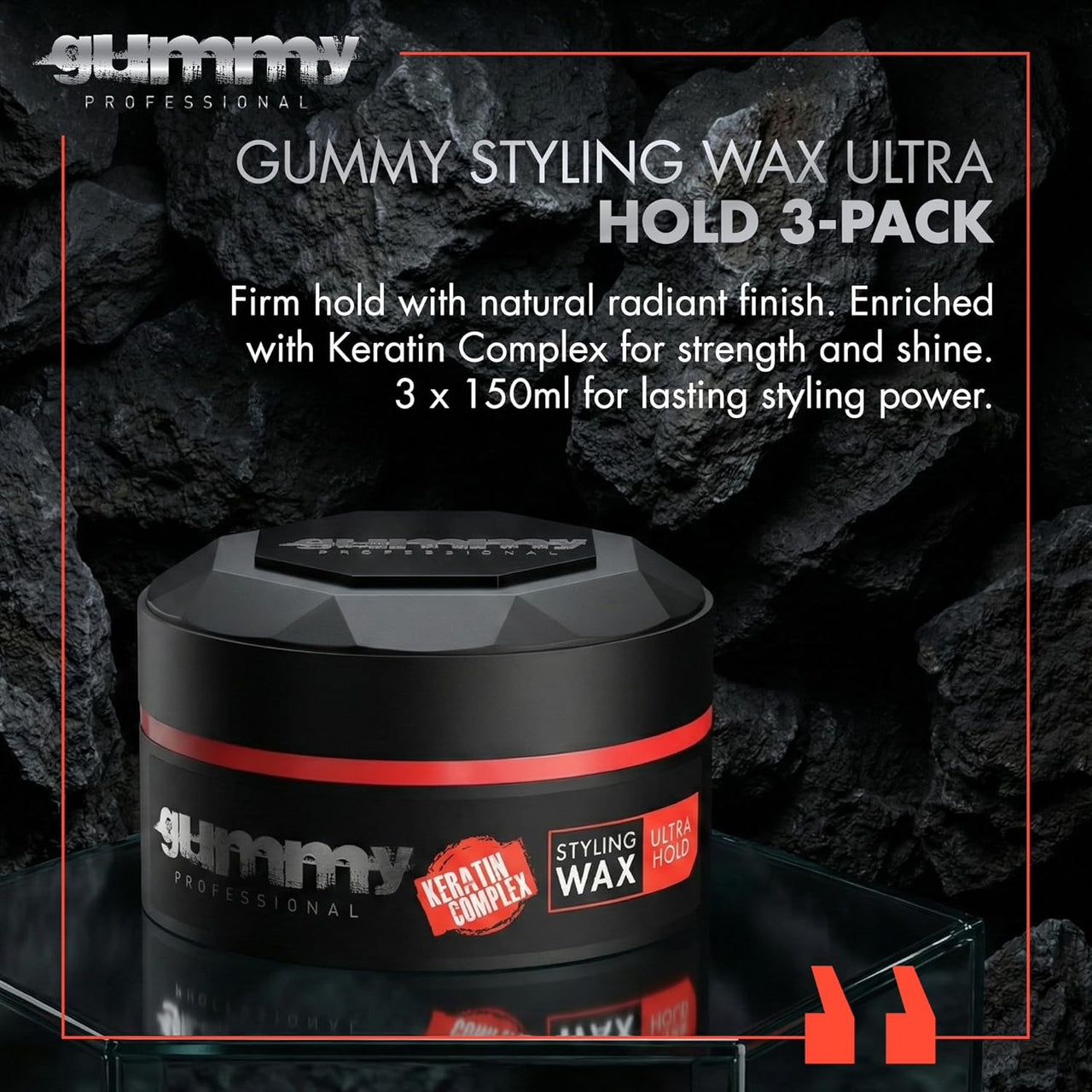 Gummy Professional Styling Wax Ultra Hold (red) 5.07 fl oz