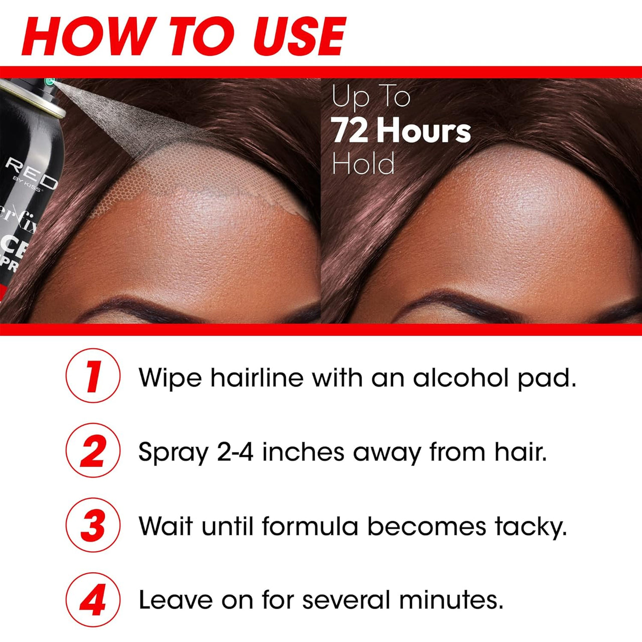 Red by Kiss Styler Fixer Lace Bond Spray Ultimate Hold 7.8 fl. oz. - Elevate Styles