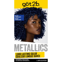 Thumbnail for got2b Metallics Permanent Hair Color M69 Blue Mercury – Long Lasting Metallic Hair Dye