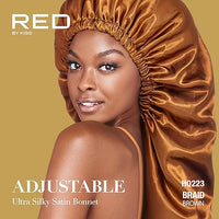 Thumbnail for RED by Kiss Adjustable Ultra Silky Satin Bonnet Braid Brown (HQ223)