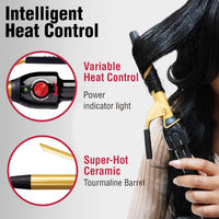 Thumbnail for RED by Kiss Ceramic Tourmaline Professional Curling Iron - 3/4