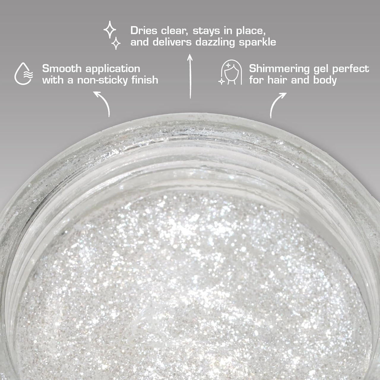 Kiss Tintation Glitter Gel Silver 1.01 oz. - Elevate Styles