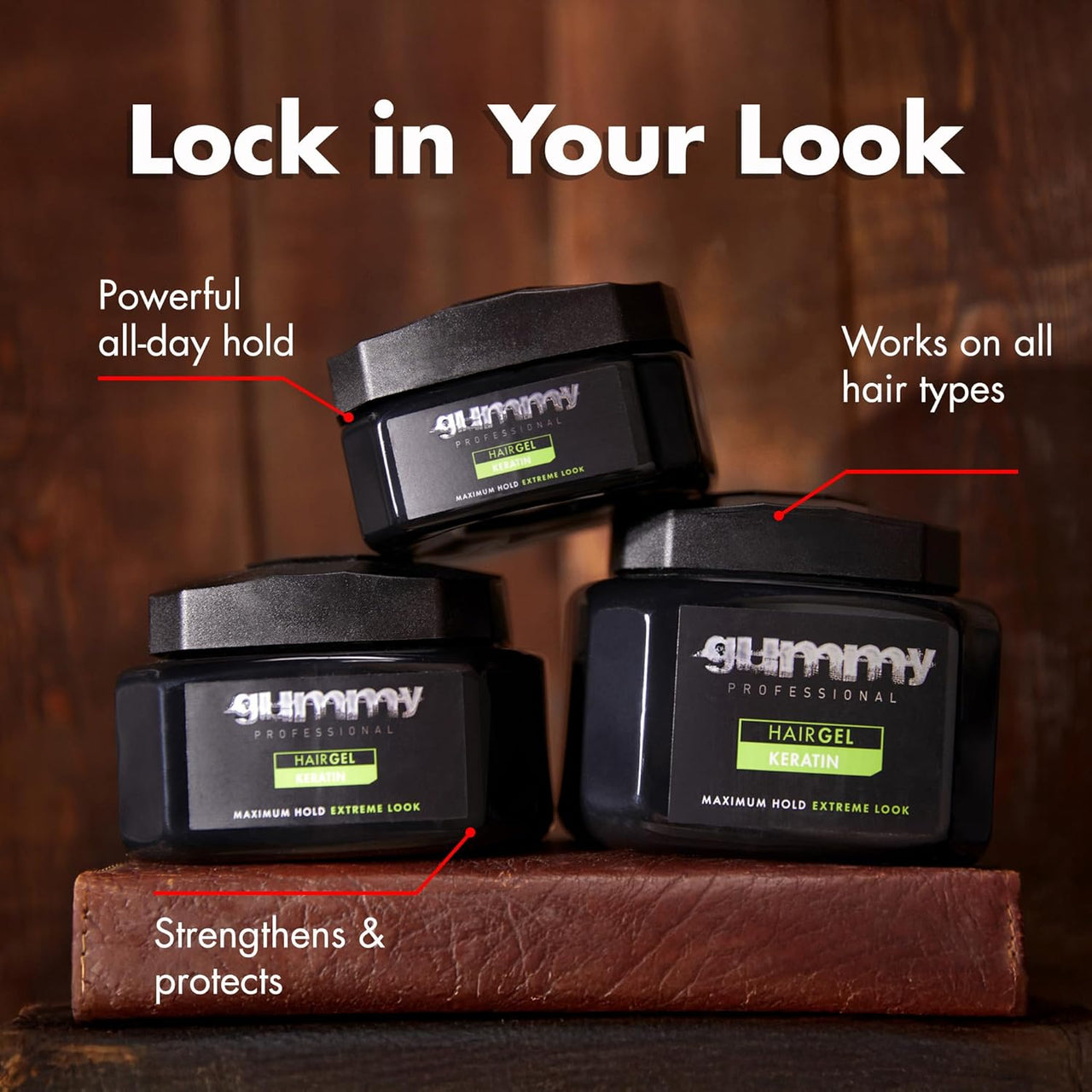 Gummy Professional Keratin Hair Gel – Maximum Hold & Extreme Look (700 ml)