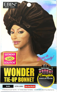 Thumbnail for EBIN Wonder Wig Solution Tie Up Bonnet Extra Jumbo Black