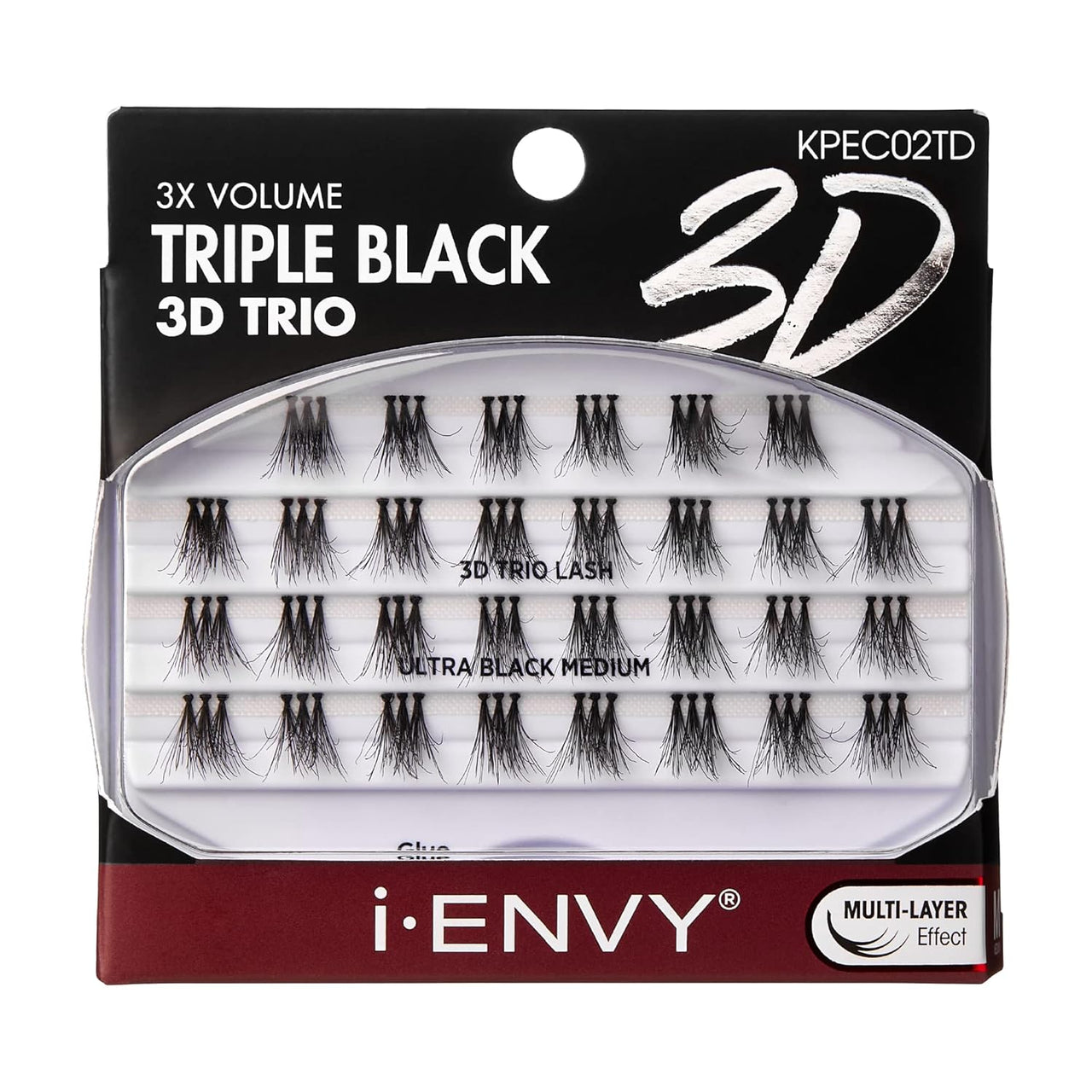 i Envy 3D Trio Lash Triple Black Medium KPEC02TD - Elevate Styles