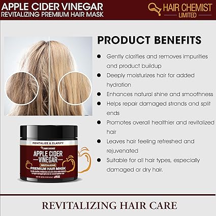 Hair Chemist Apple Cider Vinegar Revitalizing Premium Hair Mask 12 oz - Elevate Styles