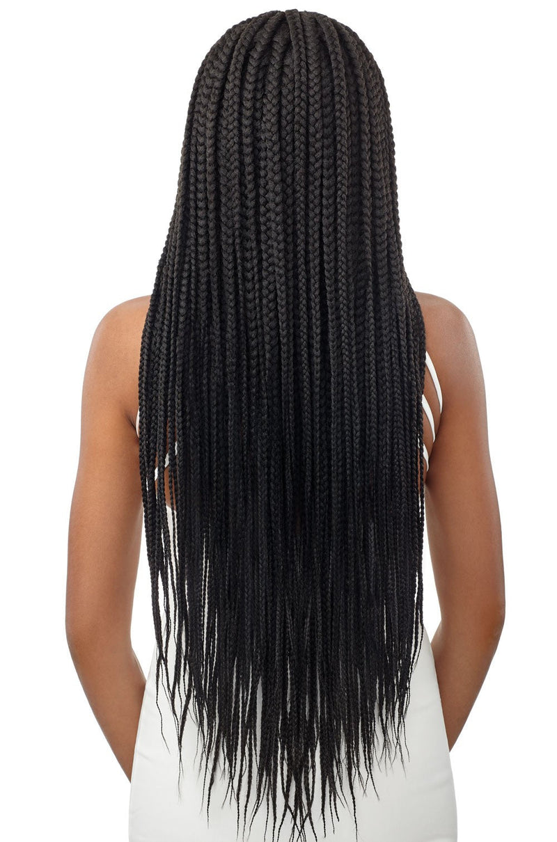 Outre 4x4 Pre-Braided Lace Front Wig - Middle Part Feed-In Box Braids 36" - Elevate Styles