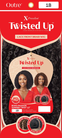 Thumbnail for Outre X-Pression HD Braided Lace Front Wig Boho Passion Summer Twist 12 - Elevate Styles