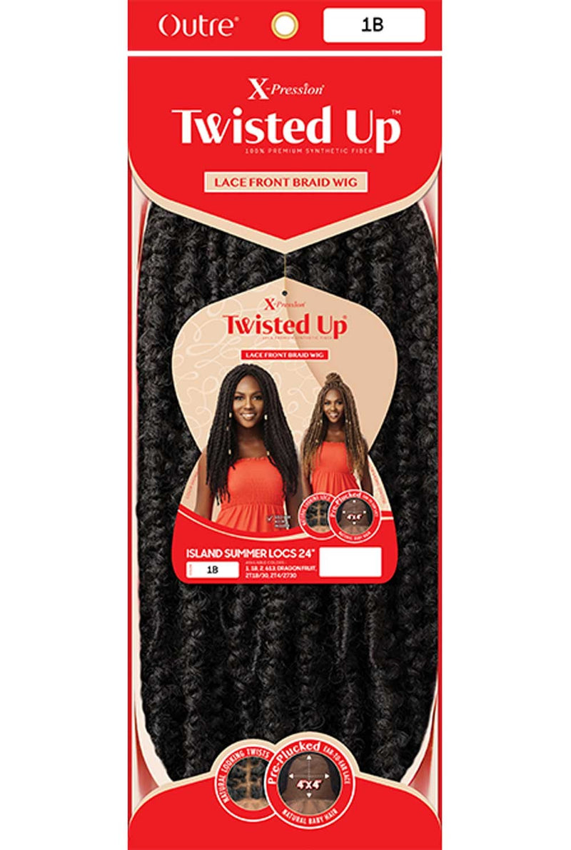 Outre X-Pression 4x4 Pre-plucked Braid Lace Front Wig Island Summer Locs 24" - Elevate Styles