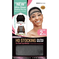 Thumbnail for Qfitt HD Stocking Wig Cap Black Nude 5224 – 2 PCS - Elevate Styles