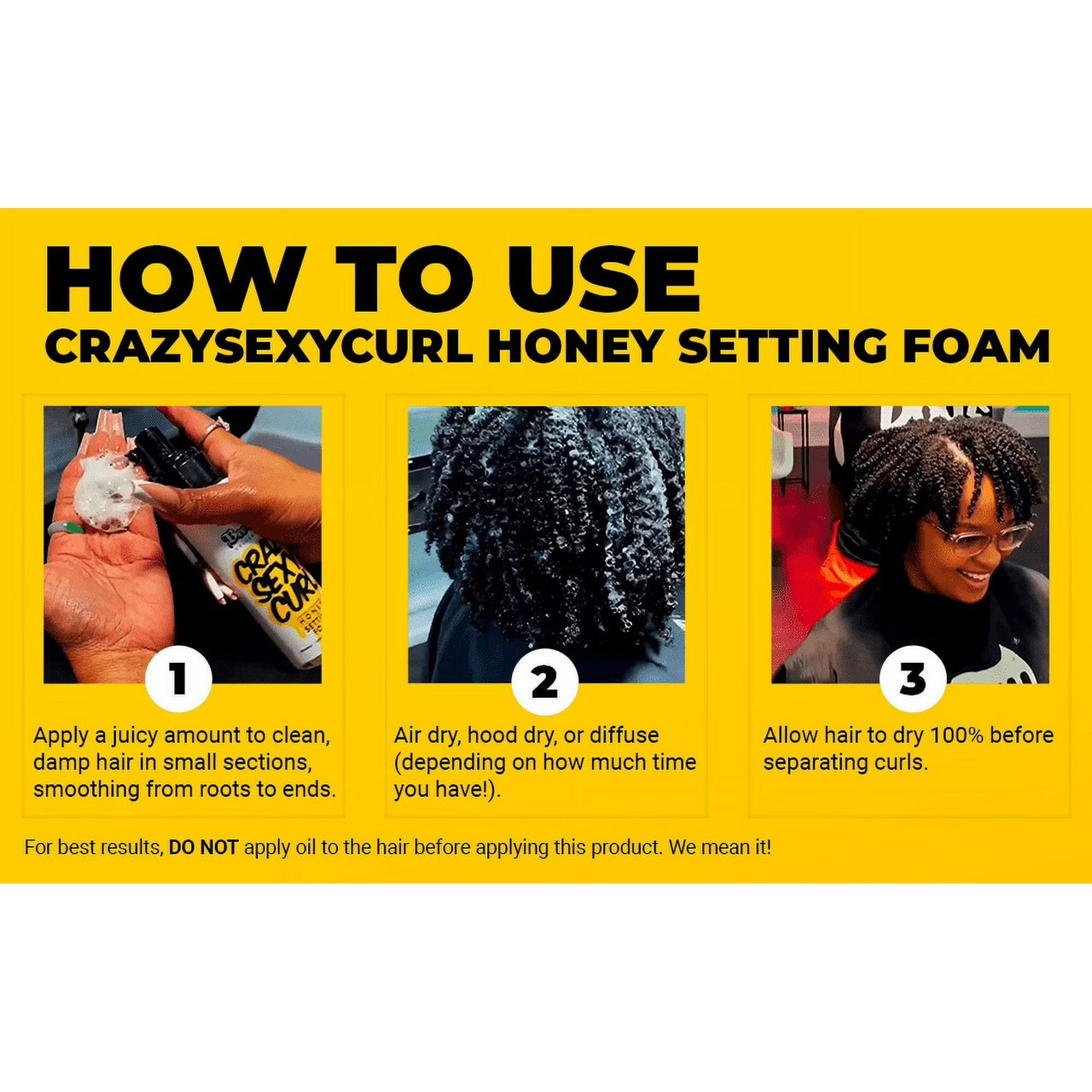 The Doux Bee Girl Collection Crazy Sexy Curl Super-Charged Honey Setting Foam 3.4 Fl. Oz. (100 mL)
