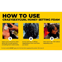 Thumbnail for The Doux Bee Girl Collection Crazy Sexy Curl Super-Charged Honey Setting Foam 3.4 Fl. Oz. (100 mL)