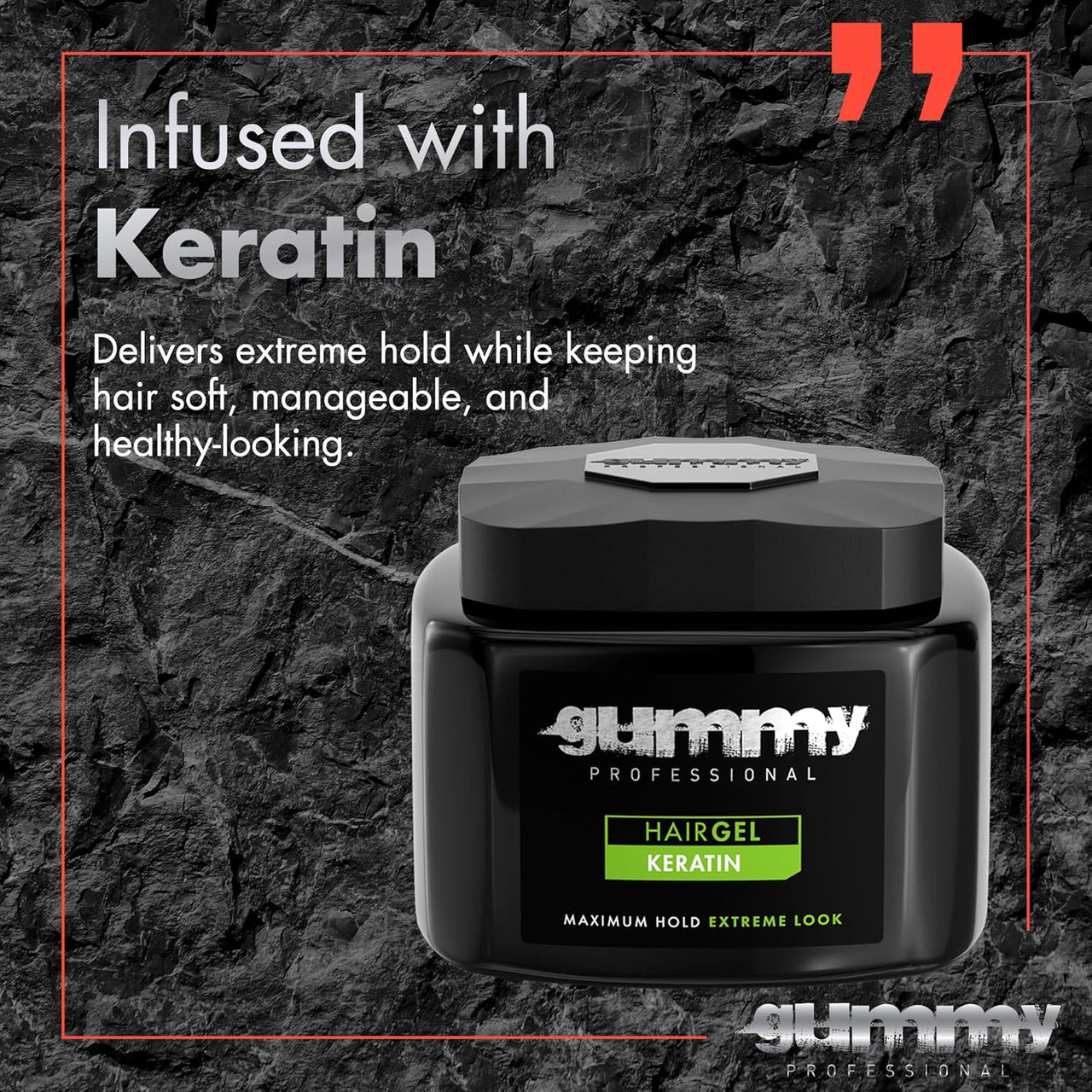 Gummy Professional Keratin Hair Gel – Maximum Hold & Extreme Look (700 ml)
