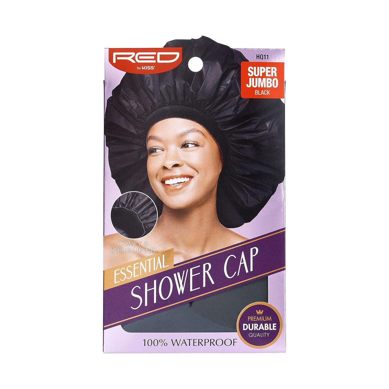 Red by Kiss Colors & Care Premium Shower Cap Extra Large (1 Count)