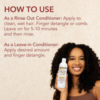 Thumbnail for Creme of Nature Butter Blend & Flaxseed Double Duty Detangle & Slip Rinse-Out & Leave-In Conditioner 12 Fl. Oz.