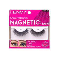 Thumbnail for KISS i-ENVY Double Strength Magnetic Lash KPML03 3D 02 | 5-Magnet Reusable False Eyelashes