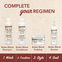 Thumbnail for Creme of Nature Butter Blend & Flaxseed Double Duty Detangle & Slip Rinse-Out & Leave-In Conditioner 12 Fl. Oz.