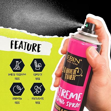 EBIN New York 24 Hour Tamer Flexible Holding Spray Hold Level 3 11.2 fl. oz. - Elevate Styles
