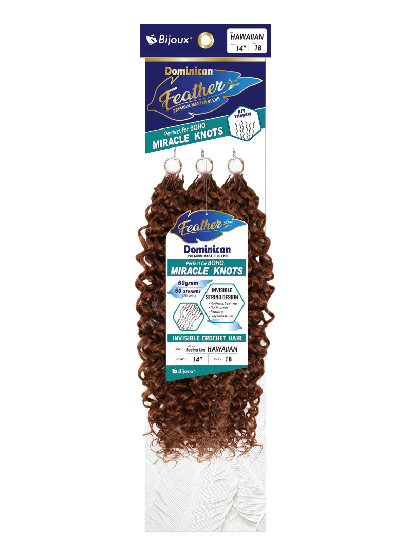 Bijoux Dominican Feather Line Hawaiian 14" Miracle Knots - Elevate Styles