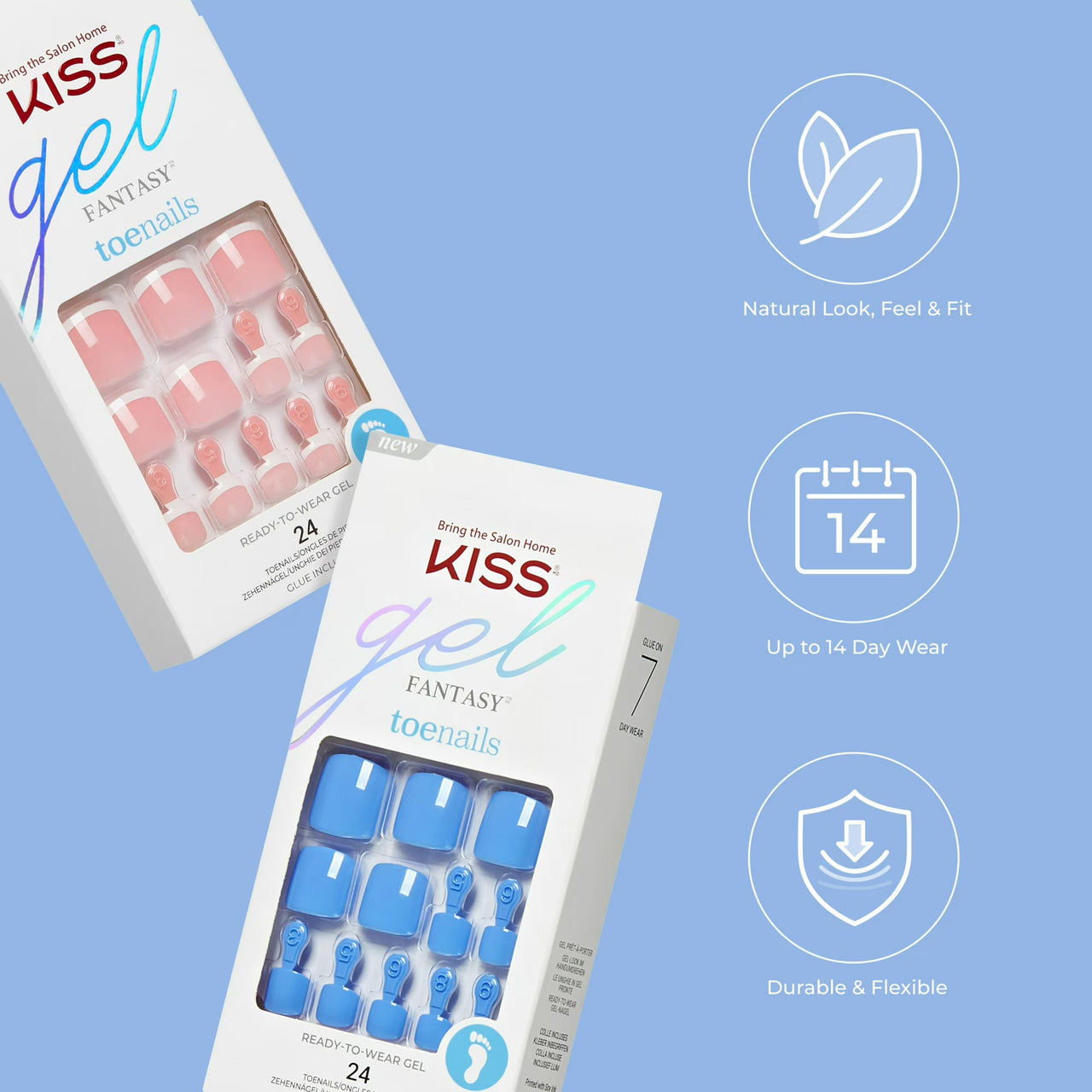 KISS 96 Full-Cover Toenails Short (50543 / 96TN01)