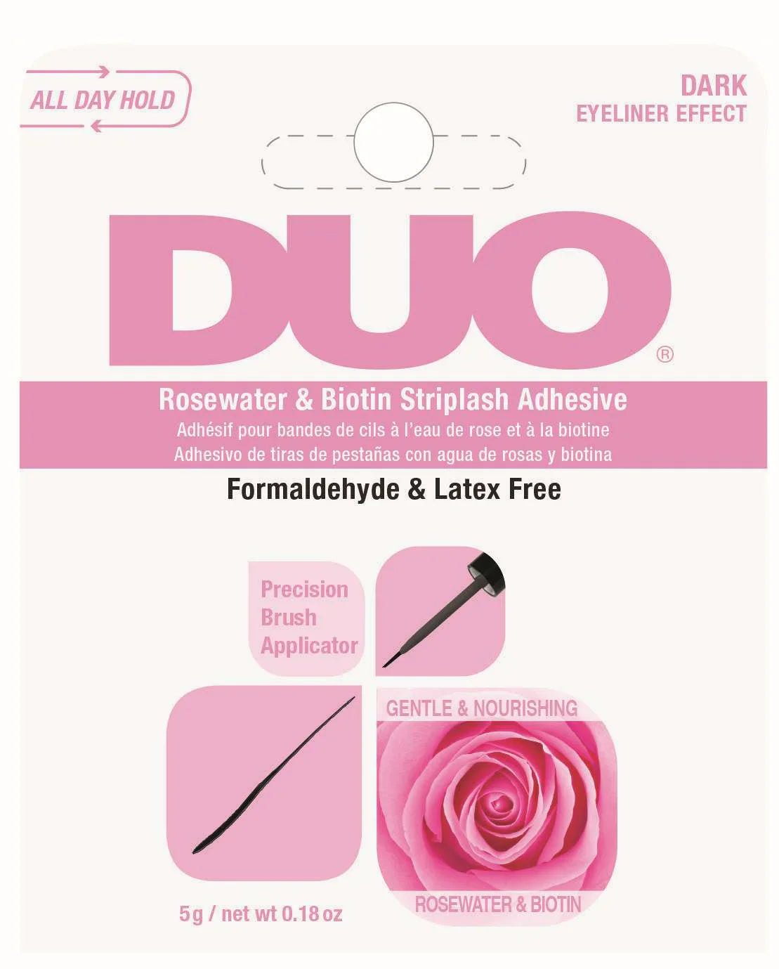DUO Rosewater And Biotin Striplash Adhesive Dark 0.18 oz