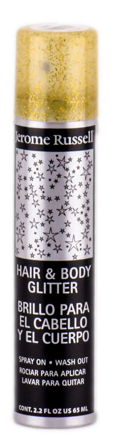 Jerome Russell Hair & Body Glitter Spray – Gold – 2.2 oz - Elevate Styles