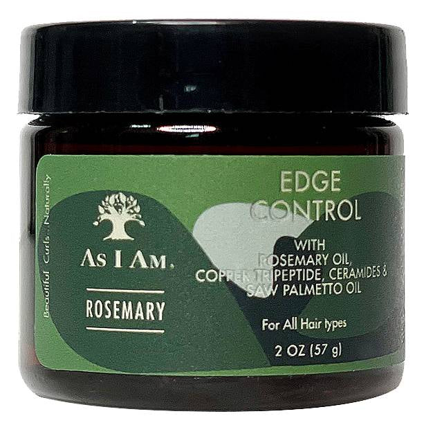 As I Am Rosemary Edge Control – Strengthen & Smooth with Copper Tripeptide & Ceramides (2 oz.) - Elevate Styles