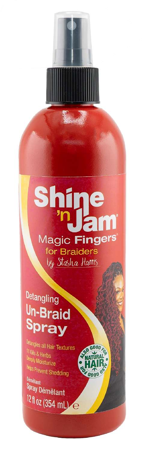 Shine n Jam Magic Fingers Detangling Un Braid Spray 12 oz - Elevate Styles