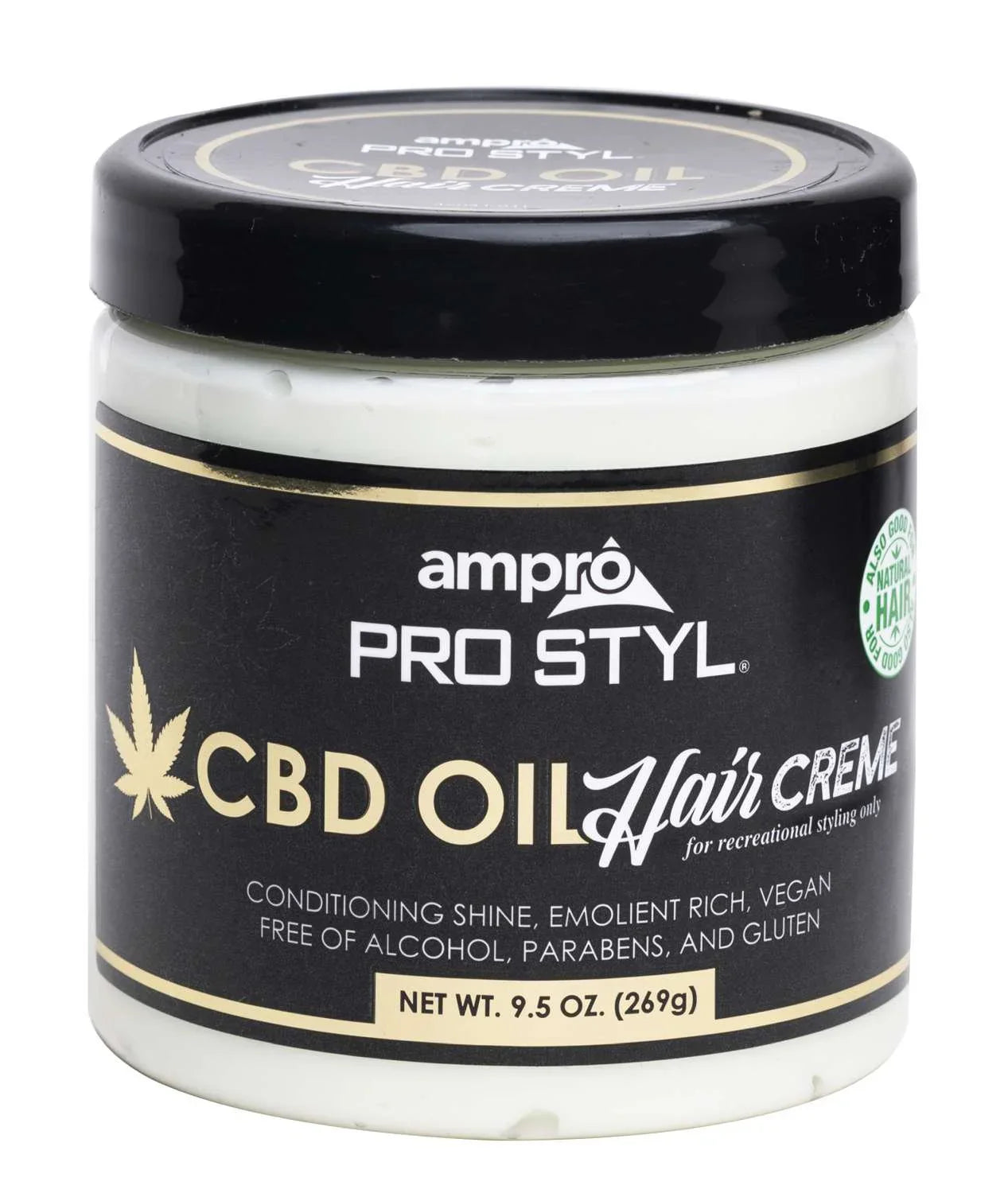 Ampro Pro Styl CBD Oil Hair Creme - Deep Conditioning & Shine 9.5 Oz - Elevate Styles