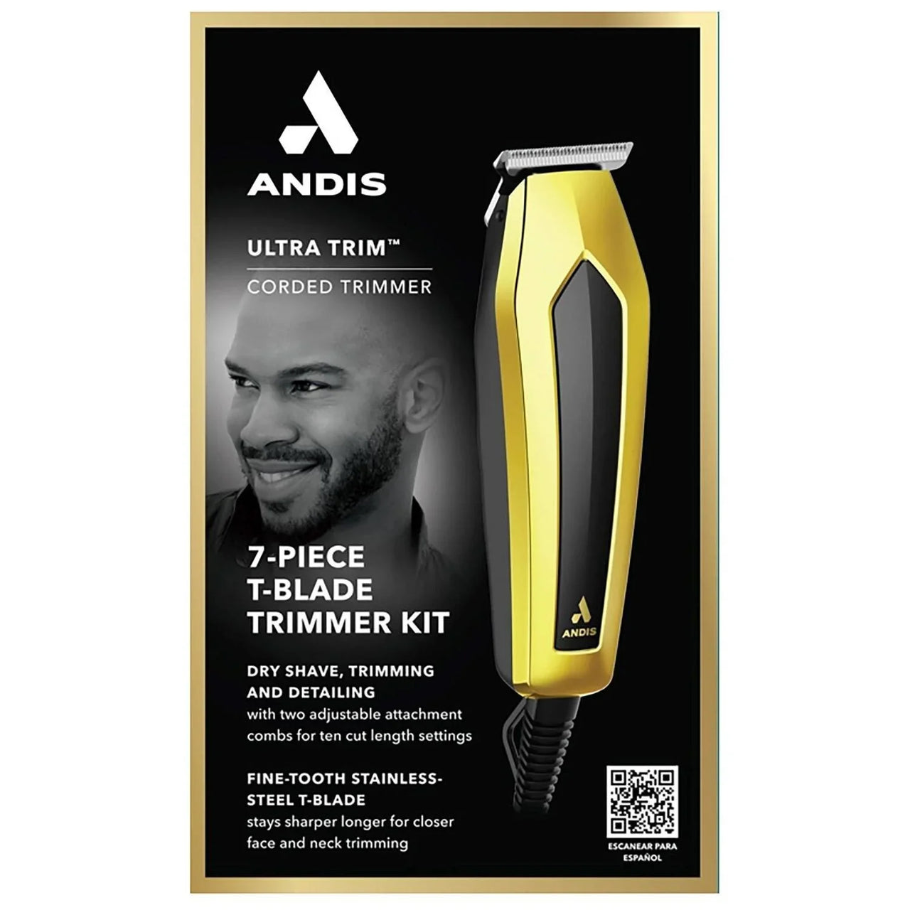 Andis Ultra Trim Corded T-Blade Trimmer Kit – 7-Piece Precision Grooming Set 562776