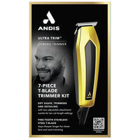 Thumbnail for Andis Ultra Trim Corded T-Blade Trimmer Kit – 7-Piece Precision Grooming Set 562776