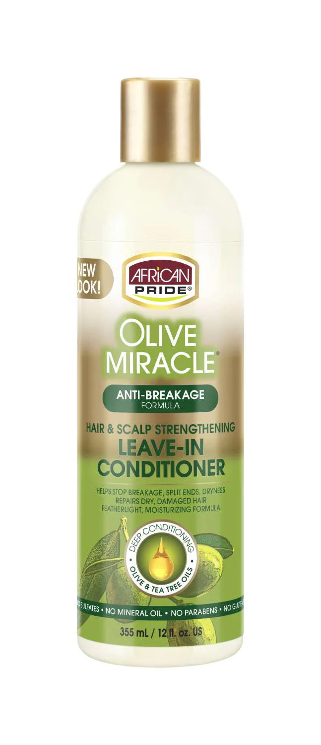 African Pride Olive Miracle Leave-In Conditioner – 12 fl oz - Elevate Styles