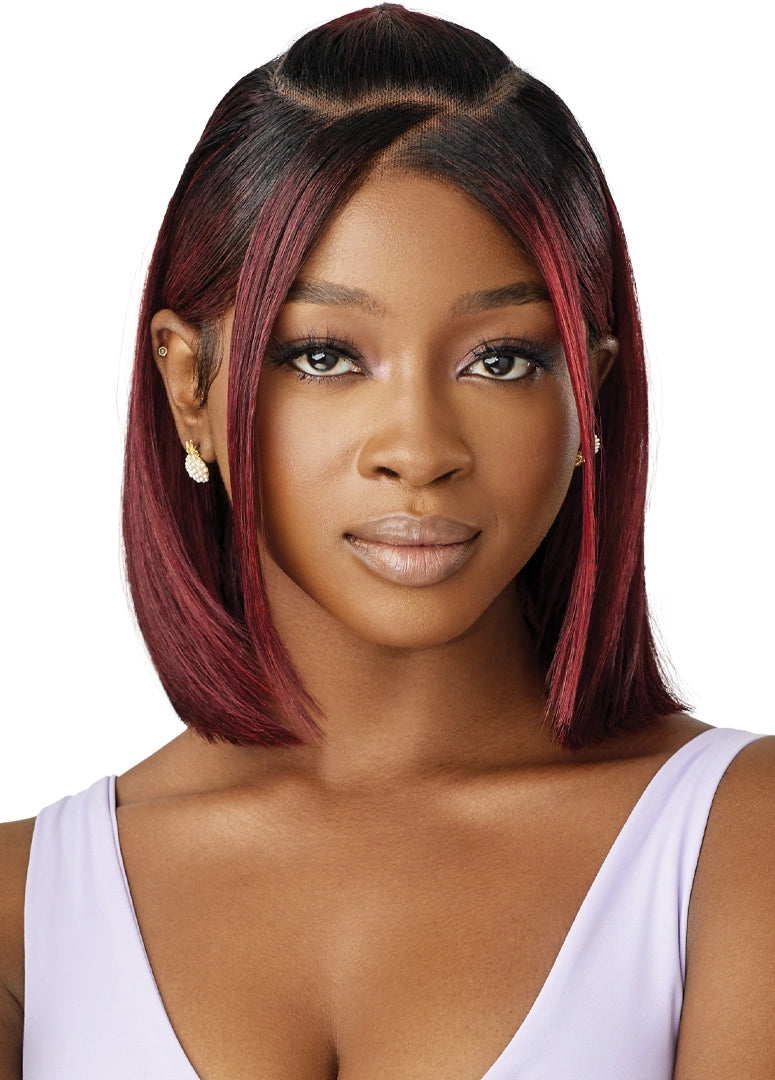 Outre Airtied Human Hair Blend Vanish HD+ Lace Front Wig HHB-Natural Yaki 12 - Elevate Styles
