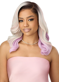 Thumbnail for Outre Airtied Human Hair Blend Vanish HD+ Lace Front Wig HHB-Soft Curls 18 QLHBFHSC18 - Elevate Styles