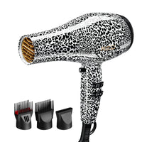 Thumbnail for RED by Kiss Designer Series 3200 Carbon Fiber Blow Dryer - Cheetah Print