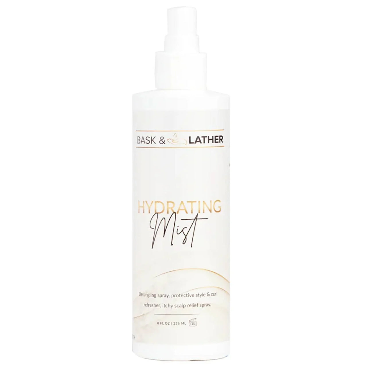 Bask and Lather Hydrating Mist Detangling Spray Curl Refresher 8 oz - Elevate Styles