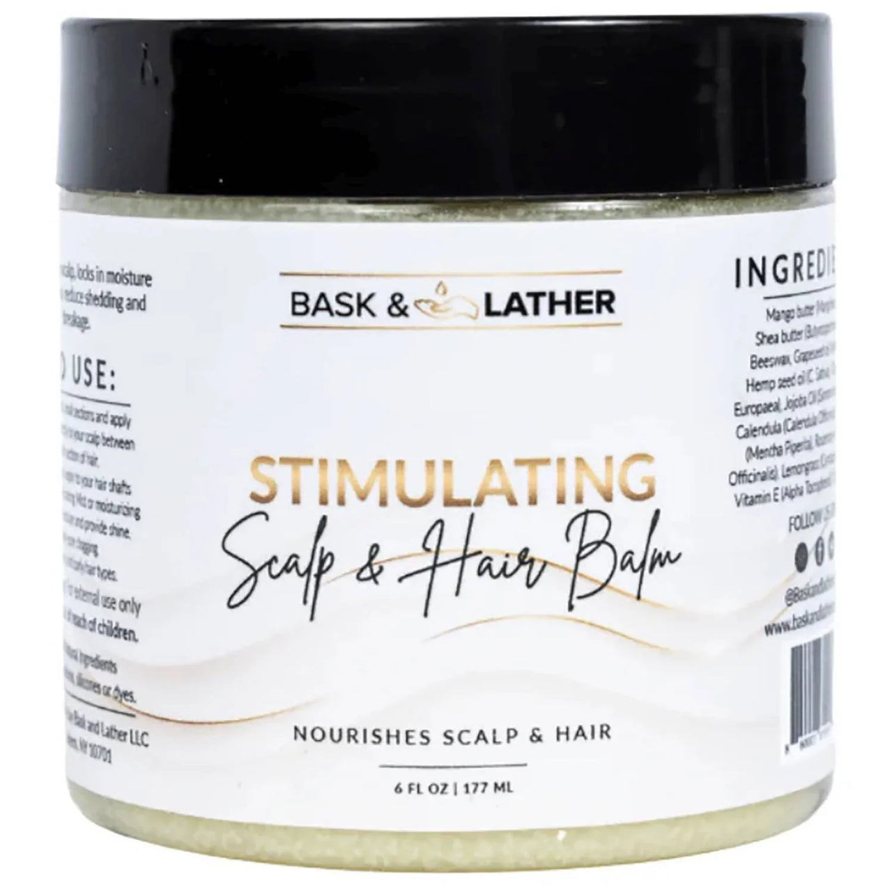 Bask & Lather Stimulating Scalp & Hair Balm 6 oz