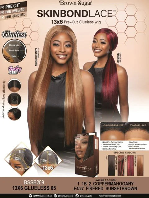Mane Concept Brown Sugar Skin Blond Lace 13x6 Lace Front Wig Glueless08 BSSB209 - Elevate Styles