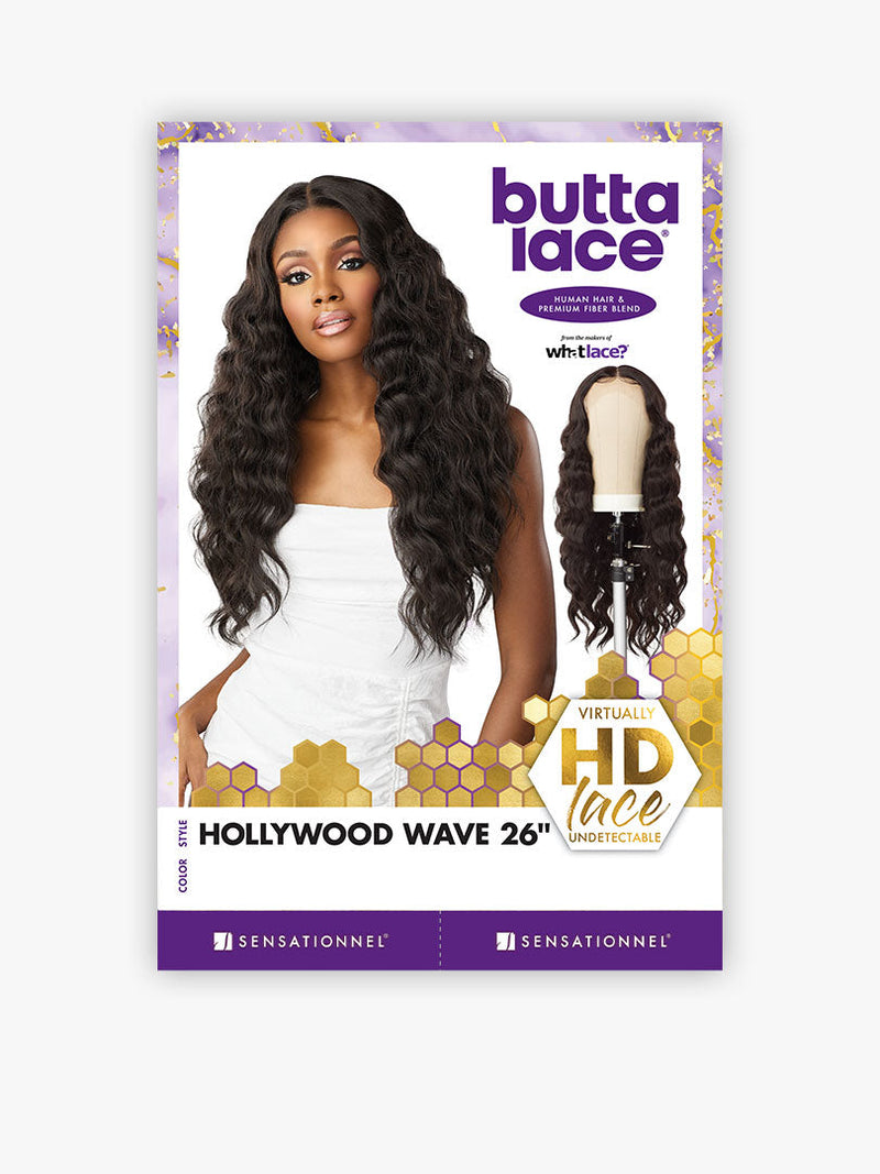 Sensationnel Butta Lace Human Hair Blend Hollywood Wave 26" - Elevate Styles