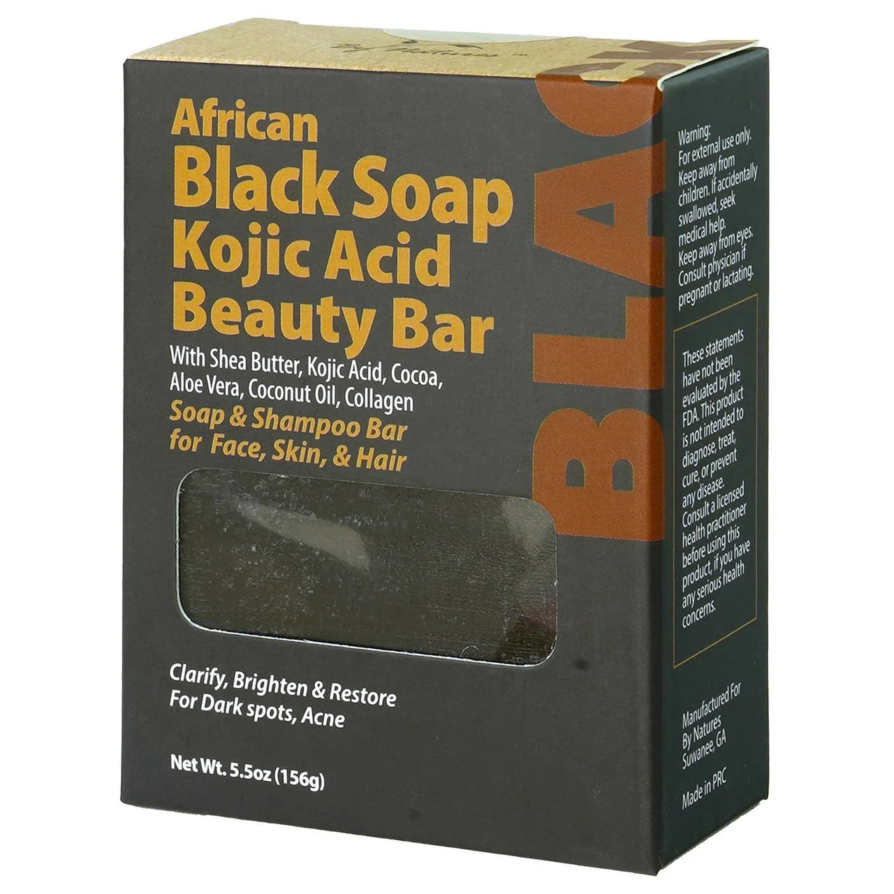 African Black Soap Kojic Acid Beauty Bar 5.5oz - Elevate Styles